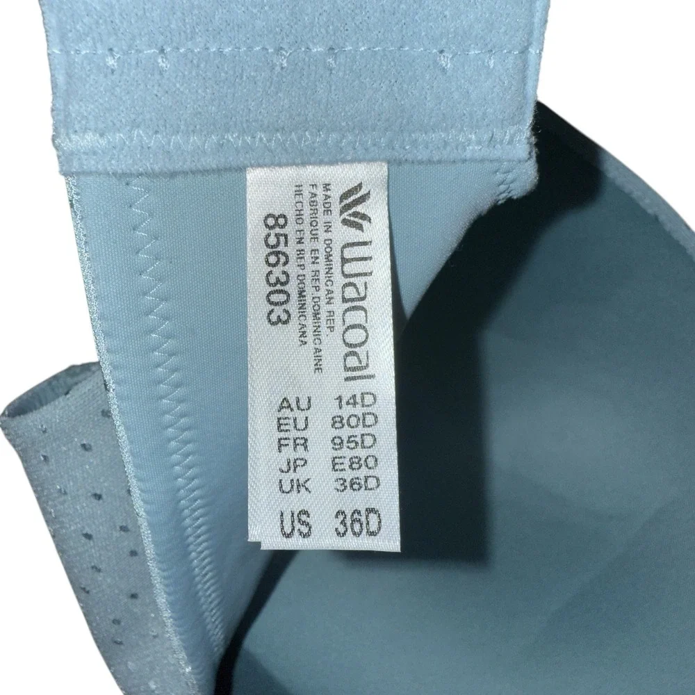 Wacoal Womens 36D Blue Wire Free Padded Bra NWT